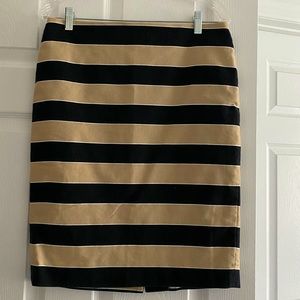 LOFT Striped Pencil Skirt